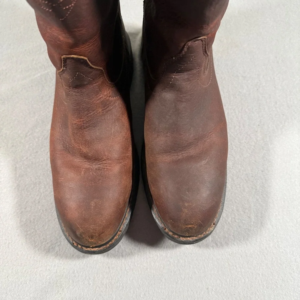 Ariat Groundbreaker Mens Brown Leather Waterproof Steel Toe Work Boots 10.5EE